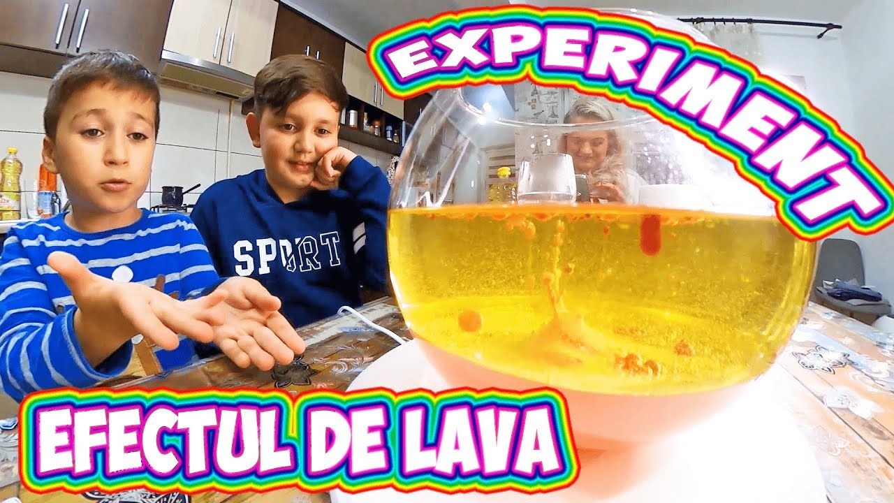 💧 Efect de lava cu ulei si apa‼ David, Alex si Roberta au invatat despre densitatea fluidelor‼