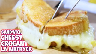 Cheesy Sandwich la AirFryer - iese perfect daca pui maioneza deasupra