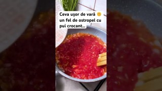 Un fel de ostropel cu pui crocant