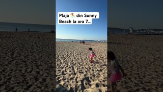 Plaja din Sunny Beach la ora 7 în dreptul hotelului Blue Pearl