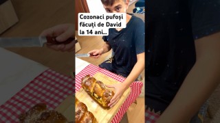 Cozonaci pufoși făcuți de la David la 14 ani …