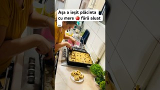 Așa a ieșit plăcinta cu mere 🍎 fără aluat …