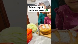 Paine coaptă în foi de varză 🥬 … cum arată la interior …