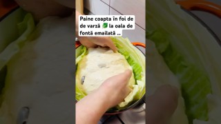 Paine coaptă în foi de varză 🥬 la oala de fontă emailată …