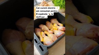 Cat curent electric ⚡️ am consumat pentru a pregăti 8 copănele la AirFryer …