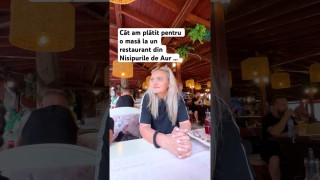 Cat am plătit pentru o masă la un restaurant din Nisipurile de Aur ..