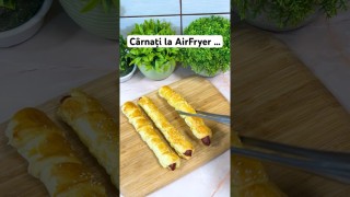 Cârnați la AirFryer… eu am folosit cârnați oltenești subțiri dar puteți folosi și crenvurști ..