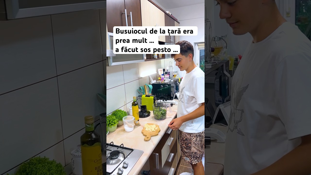 Busuiocul era prea mult la țară … a făcut sos pesto ..