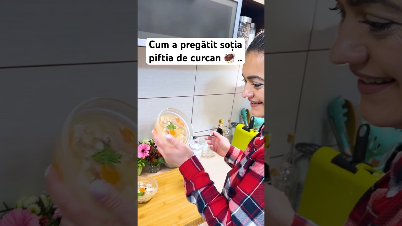 Cum a pregătit soția piftia de curcan 🦃…