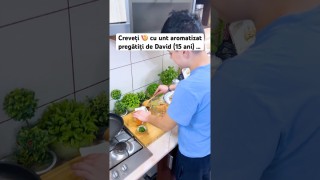 Creveți 🍤 cu unt aromatizat pregătiți de David (15 ani) …