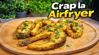 Crap la Airfryer cu mujdei de usturoi verde ...