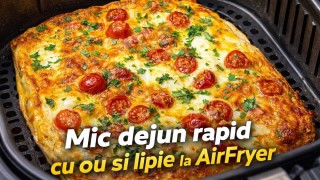 Mic dejun rapid cu ou si lipie la AirFryer ...
